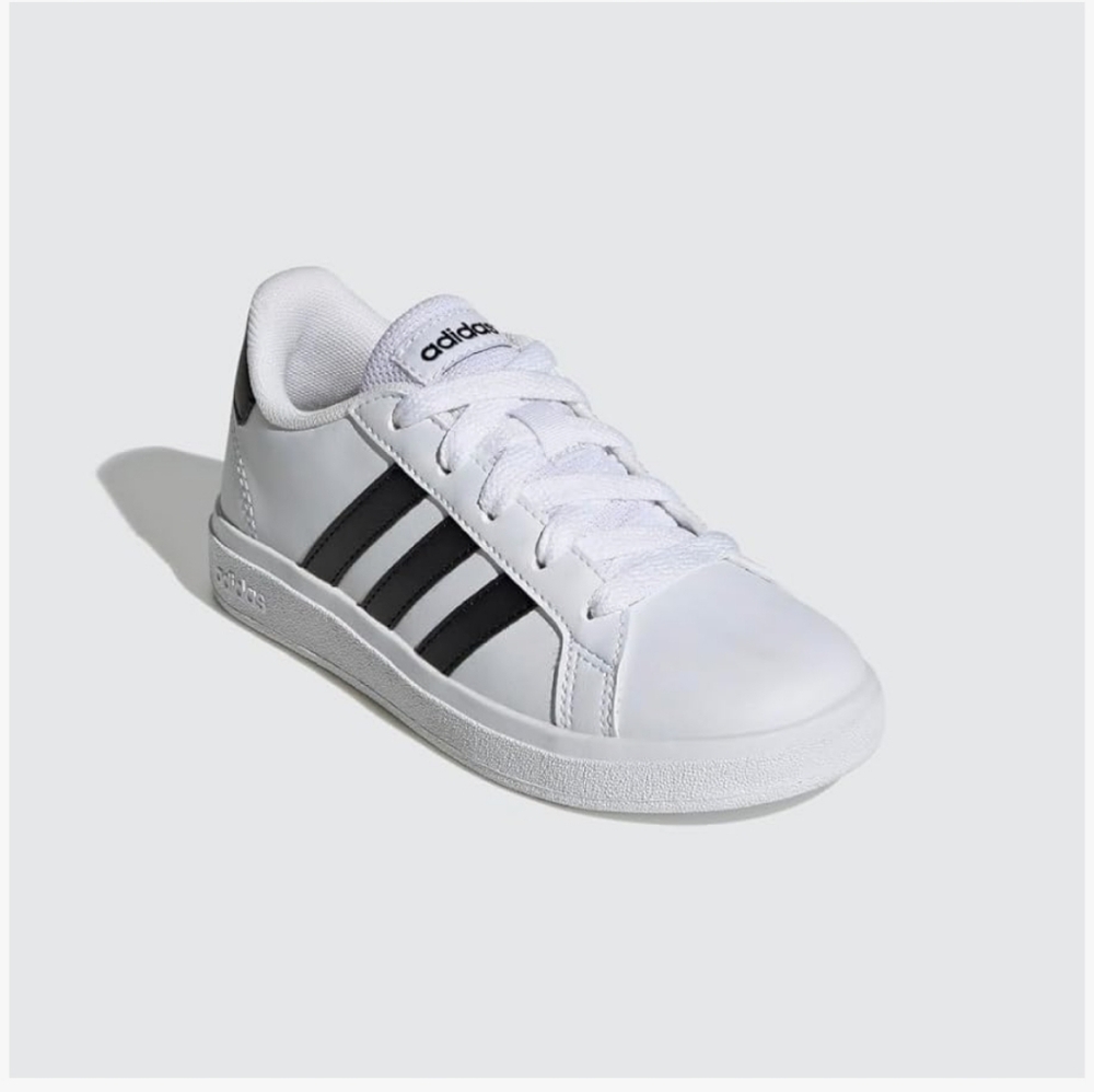 Kids Adidas Grand Court 2.0 White Tennis Shoes